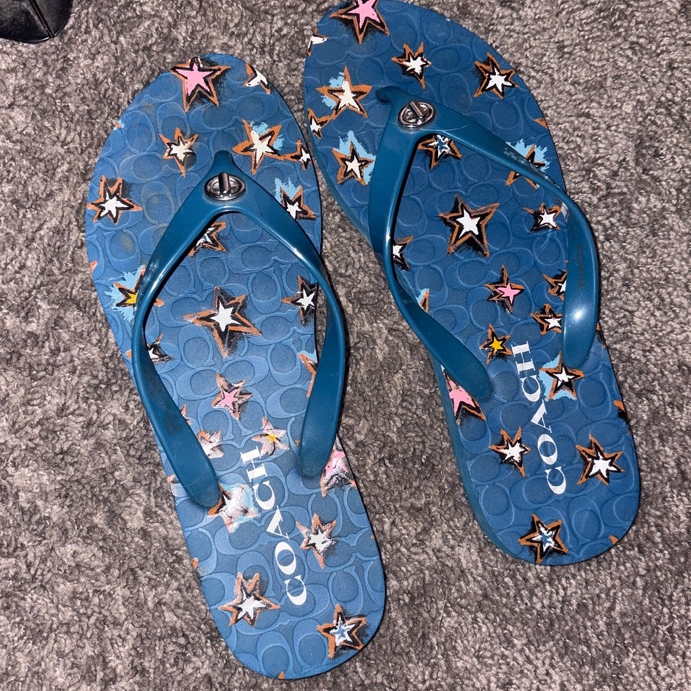 Coach Blue Star Sandals size 6
